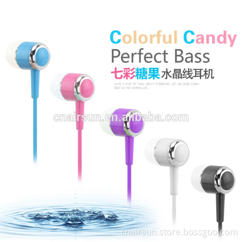 Fashion In-ear Headphone Colorful Stereo Earbuds